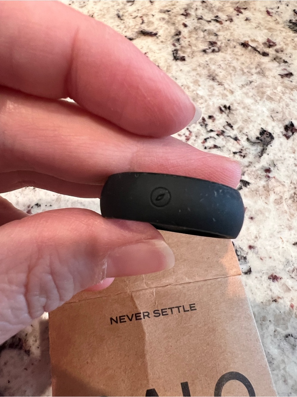 QALO Black Silicone Wearable Ring